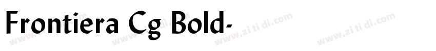 Frontiera Cg Bold字体转换